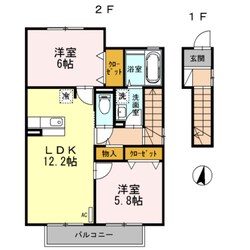 ザ・パーシモンAの物件間取画像